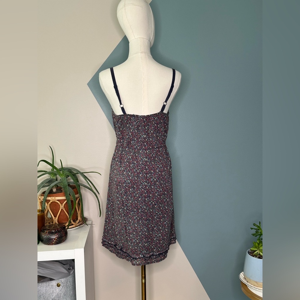 Mossimo Supply Co. Floral Sundress Navy Cotton Adjustable Strap Cottagecore S - Picture 5 of 12